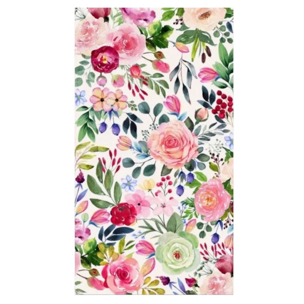Two (2) INDIVIDUAL Colorful Rose Floral Decoupage Napkins Guest Towels